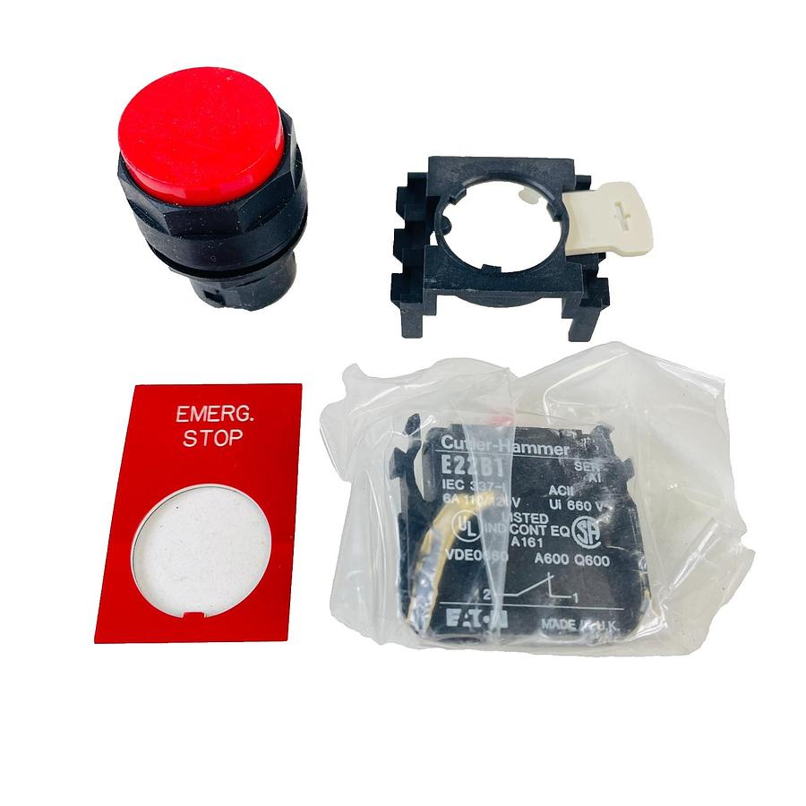 Used CUTLER HAMMER E22EB2B EXTENDED PUSHBUTTON 25MM NON-ILLUMINATED NEMA 4X OEM NEW