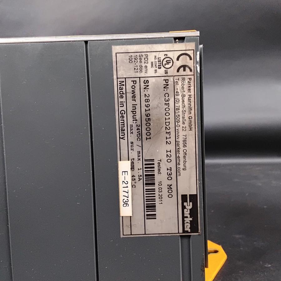 Used PARKER C3F001D2F12I20T30M00 SERVO DRIVE ($2,750 OBO)