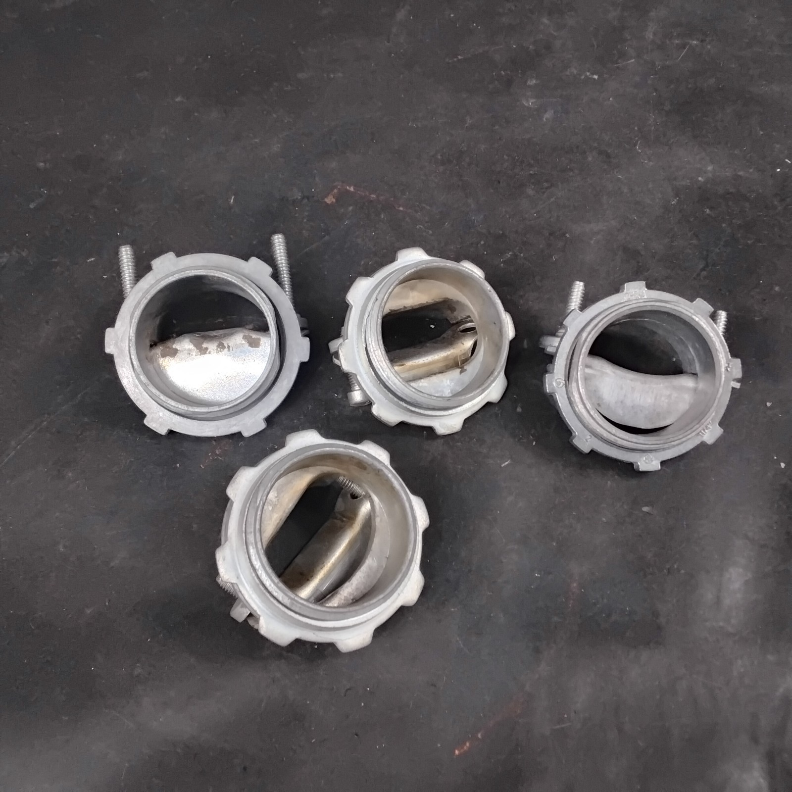Used HALEX 1-1/4" CLAMP-TYPE CONNECTOR CABLES - GROUP OF 4 ($20 OBO)