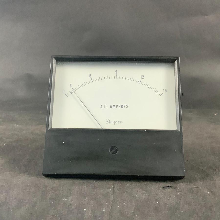 Used SIMPSON AC AMPERES PANEL METER 0-15 ($50 OBO)