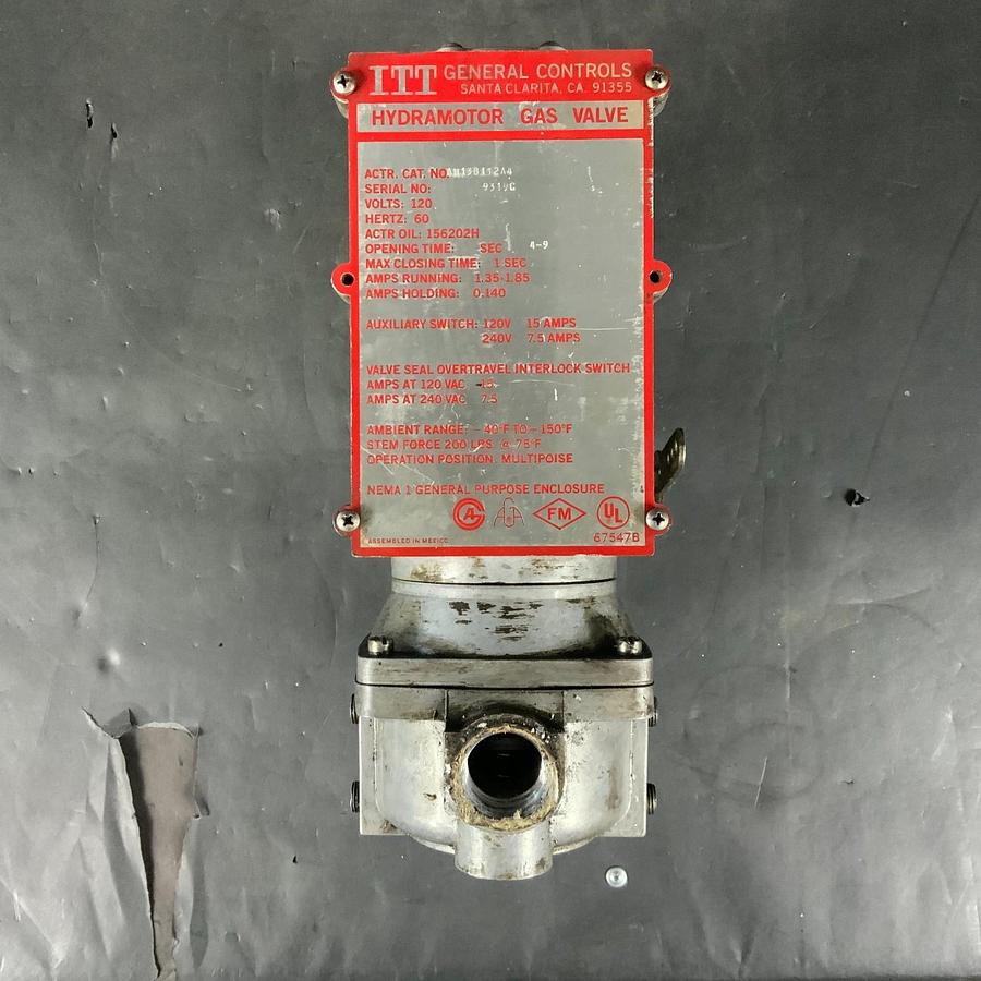 Used ITT AH13B112A4 HYDRAMOTOR GAS VALVE ($250 OBO)