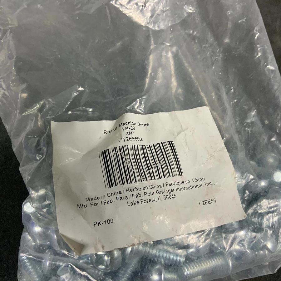 Used ROUND MACHINE SCREWS 1/4-20 3/4” - QTY 100 ($30 OBO)