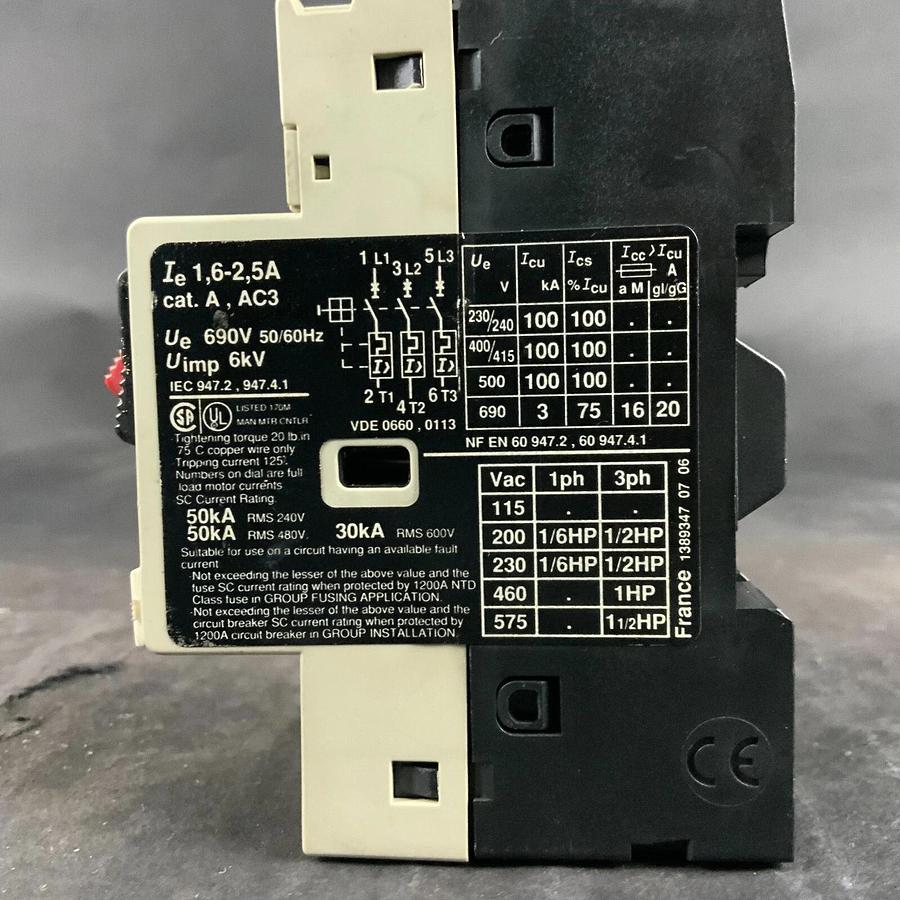 Used TELEMECANIQUE GV2-M07 1-6-2.5A ($30 OBO)