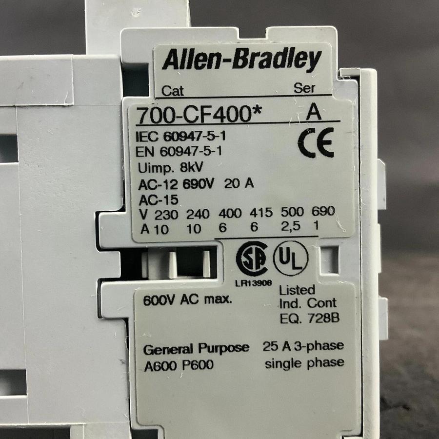 Used ALLEN BRADLEY 700-CF400A CONTROL RELAY ($20 OBO)