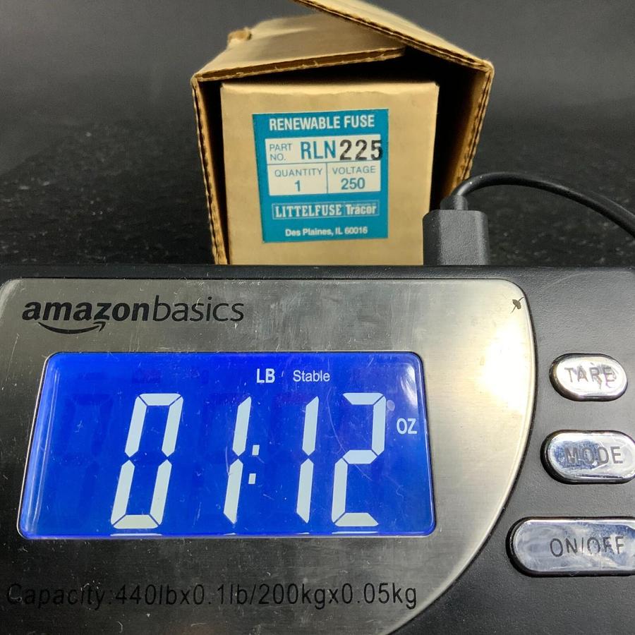 LITTELFUSE RLN225 RENEWABLE FUSE - NEW IN BOX ($50 OBO)