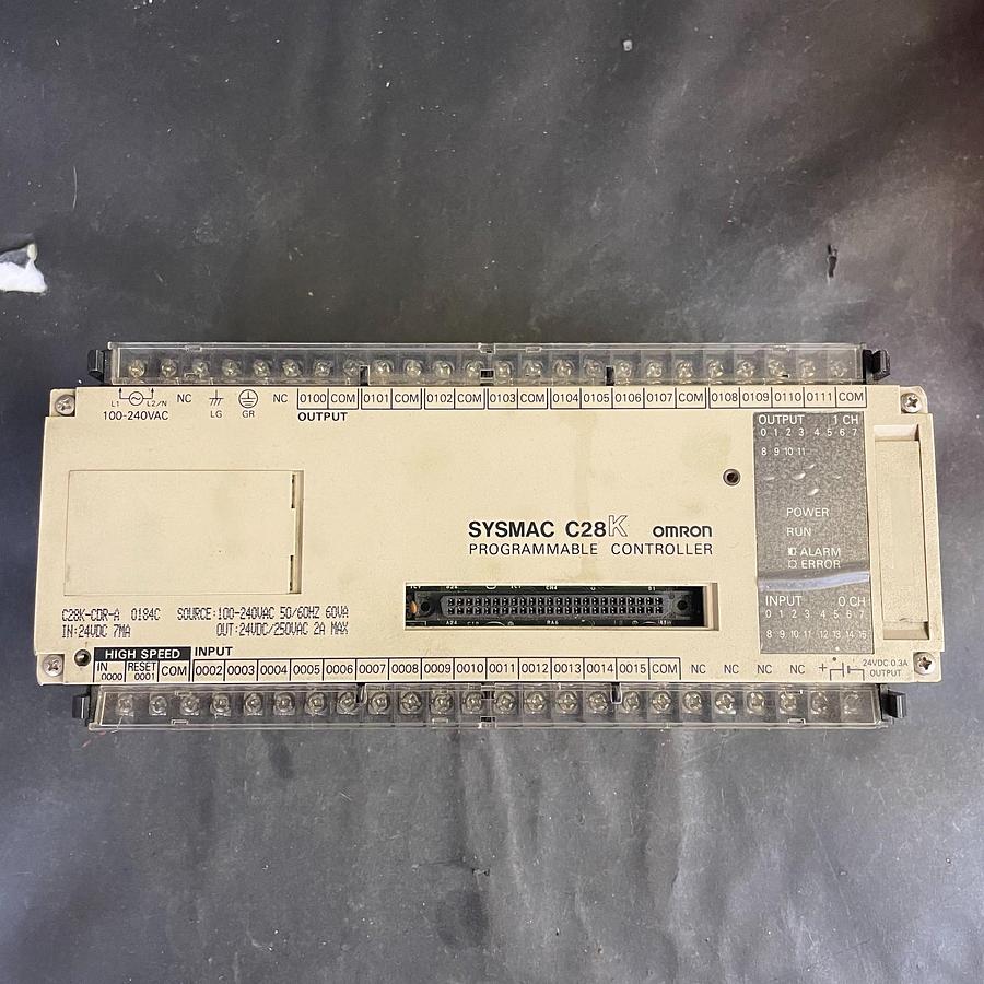 Used OMRON SYSMAC C28K-CDR-A PROGRAMMABLE CONTROLLER