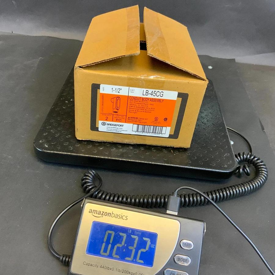 BRIDGEPORT LB-45CG 1-1/2” CONDUIT BODY ASSEMBLY - BOX OF 2 ($30 OBO)