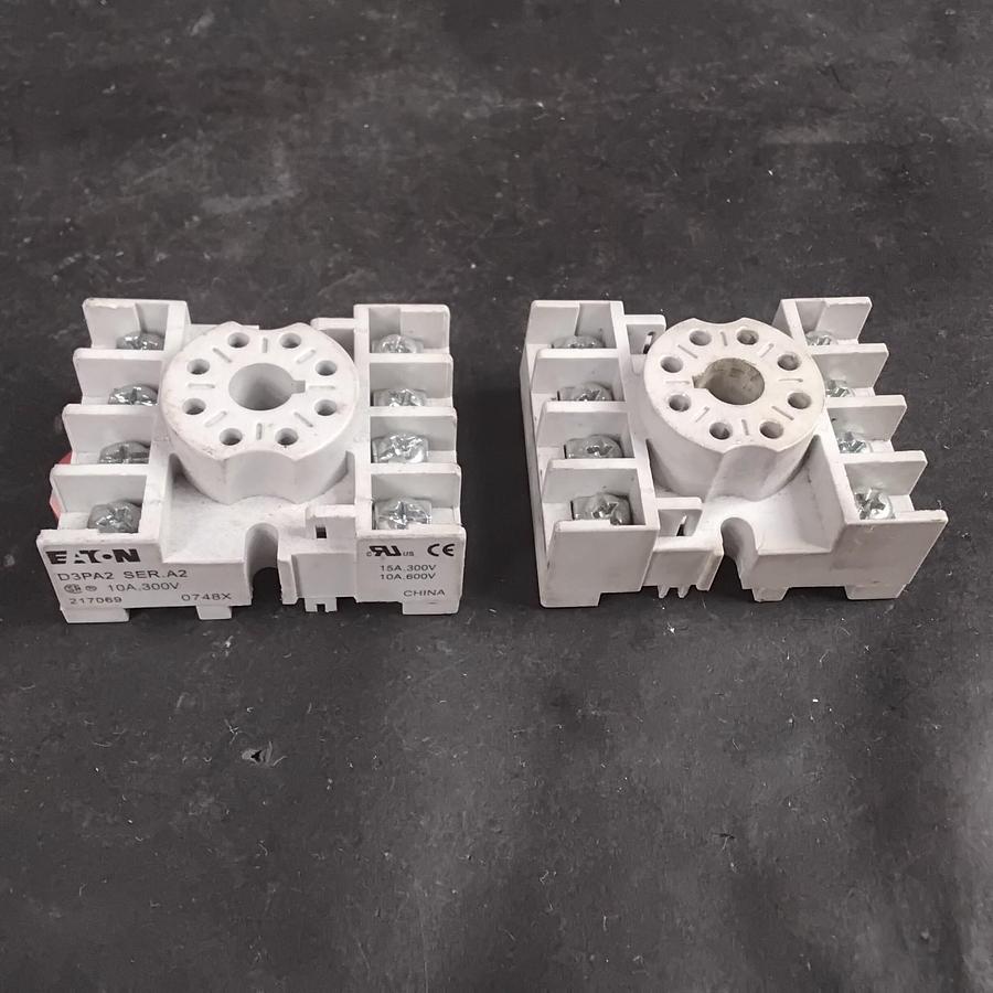 Used EATON D3PA2 RELAY SOCKET ($5/EACH OBO)