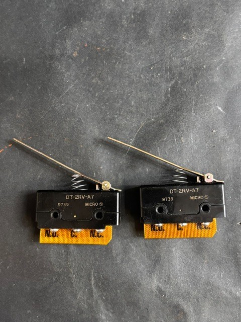 Used HONEYWELL DT-2RV-A7 MICRO SWITCHES - GROUP OF 2 ($12 OBO)