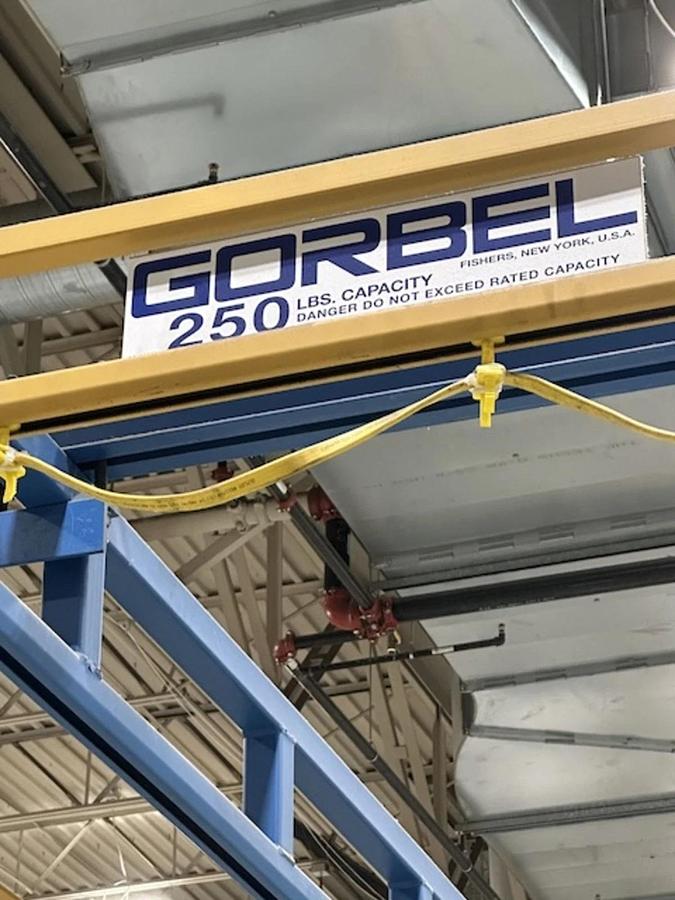Used Gorbel BridgeCrane 250lb CAP- 19'-7"L x 20'-7"W x 11'-8H ($9,500 OBO) 2 BRIDGES!