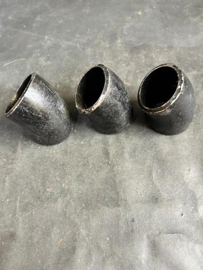 WELDBEND 45-DEGREE BLACK IRON BUTT-WELD PIPE ELBOWS - GROUP OF 3