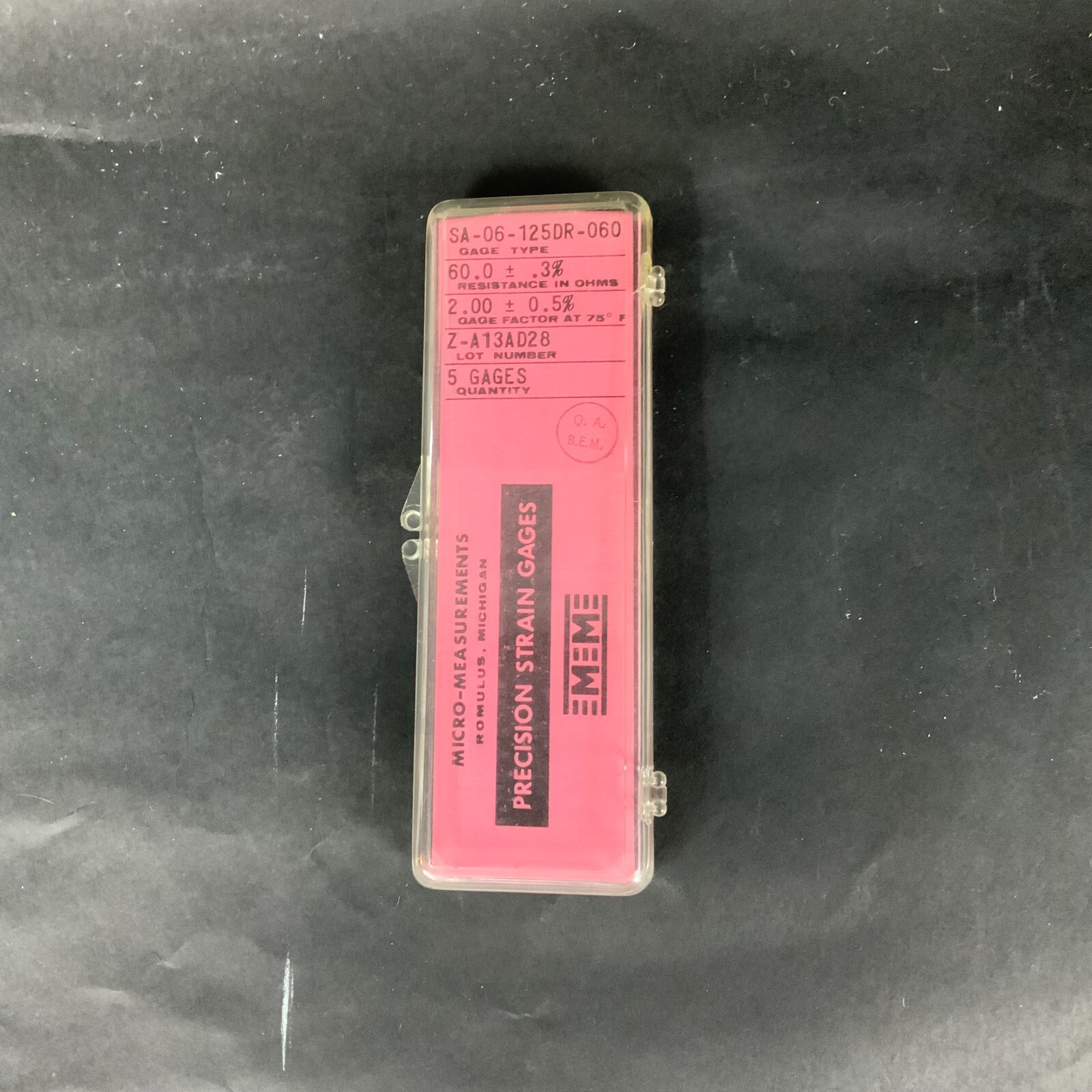 Used MICRO-MEASUREMENTS SA-06-125DR-060 PRECISION STRAIN GAUGE - LOT OF 3 ($15 OBO)