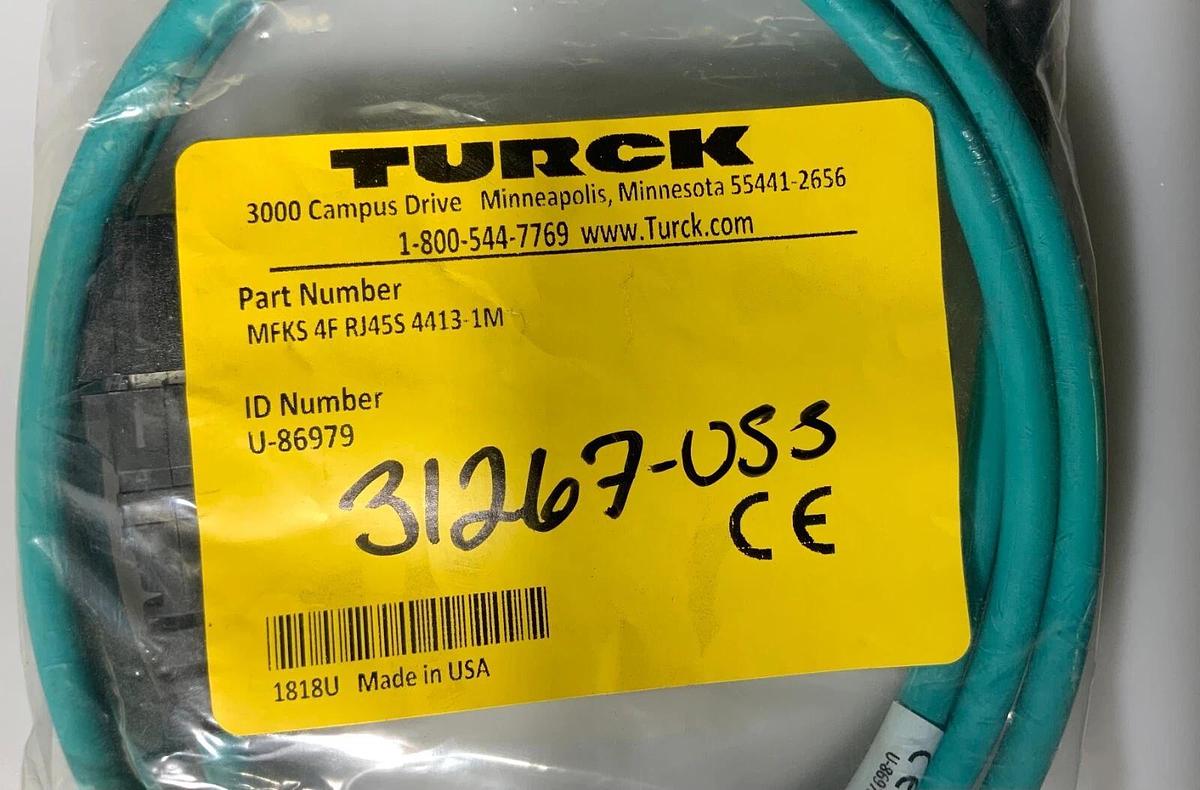 Used TURCK MFKS 4F RJ45S 4413-1M ($47.99/EACH OBO)