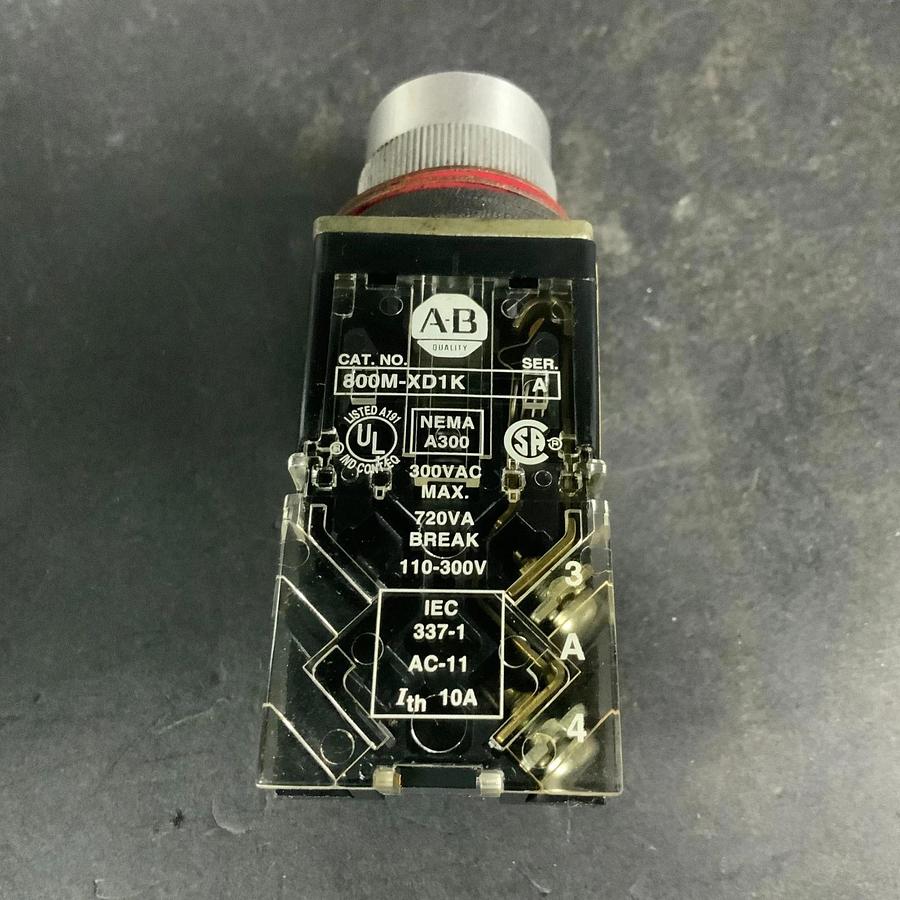 Used ALLEN BRADLEY 800MR-A1 SERIES A GREEN PUSH BUTTON ($10 OBO)