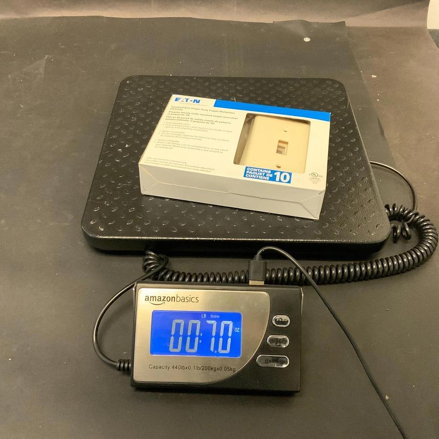 Used EATON 5134LA-10 TOGGLE WALLPLATE - SET OF 10 ($10 OBO)