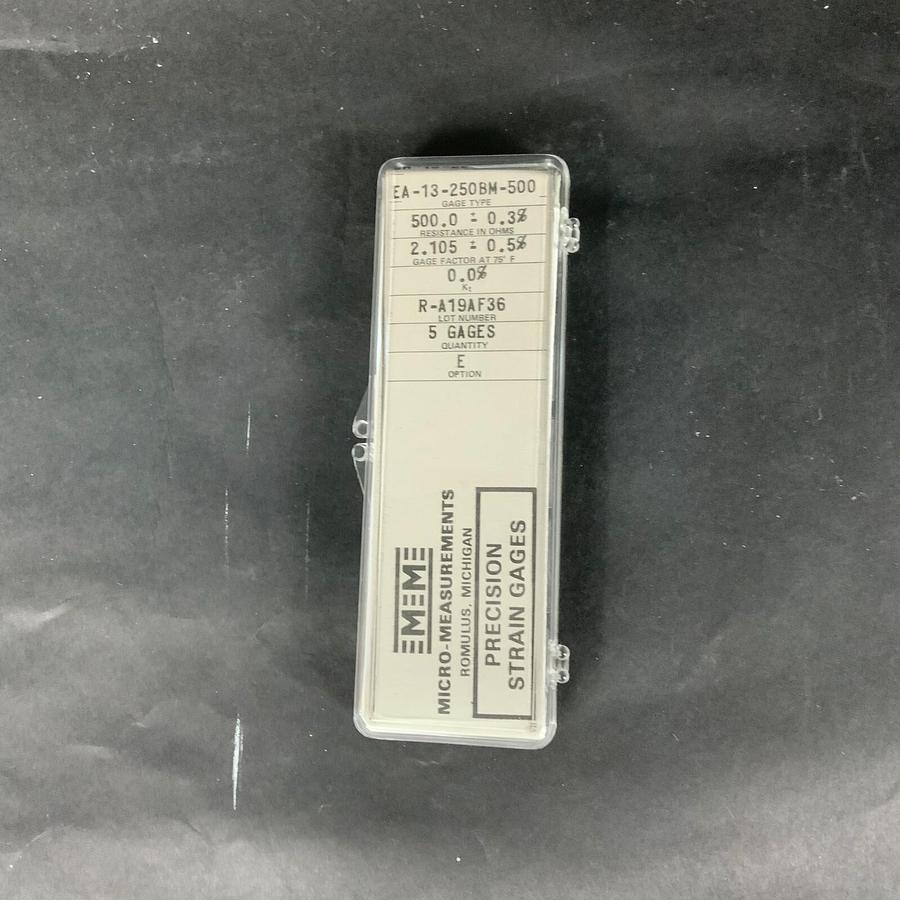 Used MICRO-MEASUREMENTS EA-13-250BM-500 PRECISION STRAIN GAUGE - BOX OF 5 ($25 OBO)