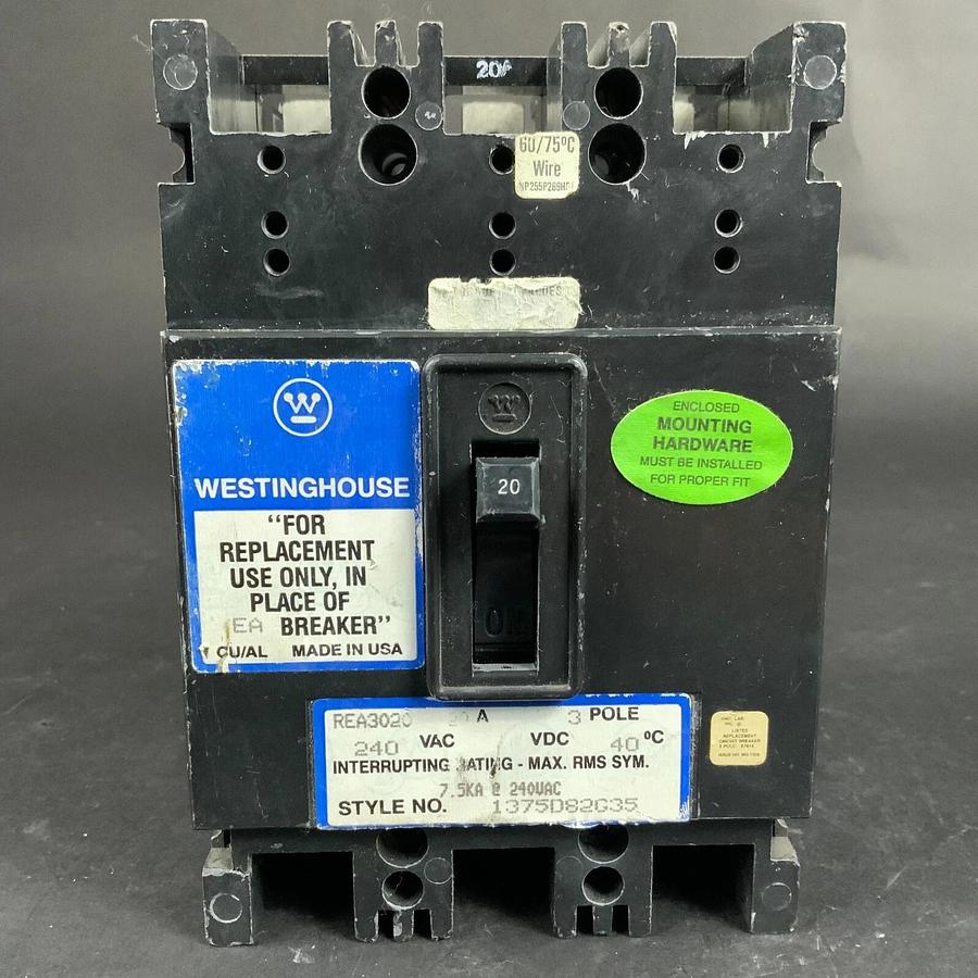 Used WESTINGHOUSE REA3020 CIRCUIT BREAKER ($30 OBO)