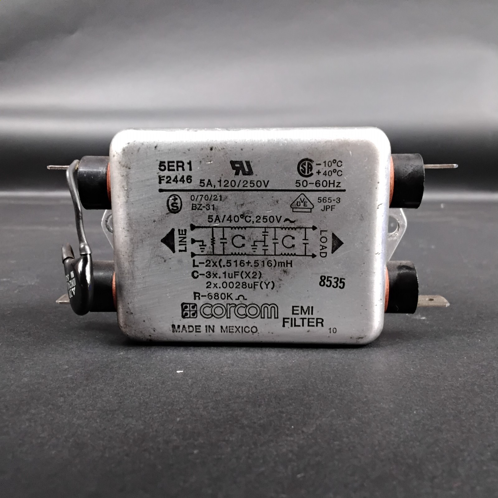 Used CORCOM 5ER1 F2446 EMI FILTER ($18 OBO)