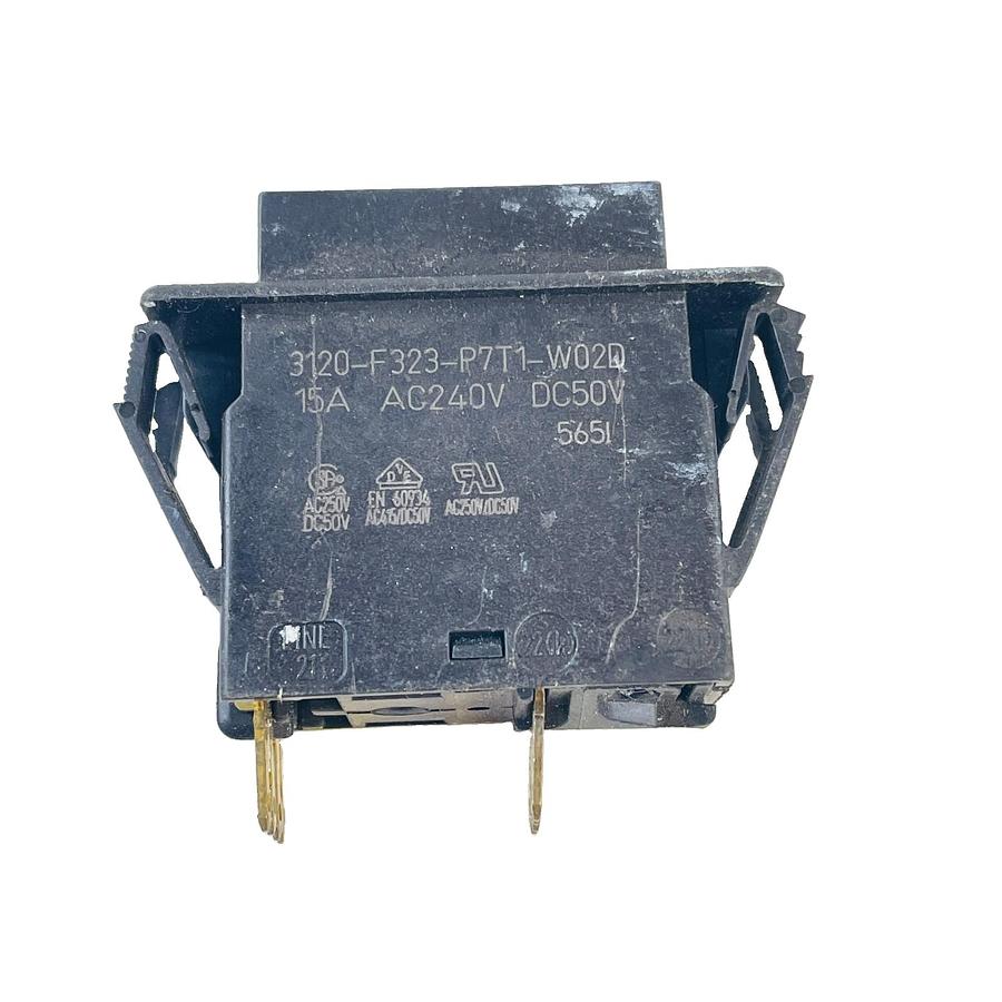 Used E-T-A 3120-F323-P7T1-W02D DOUBLE POLE THERMAL CIRCUIT BREAKER 15A 240VAC 50VDC