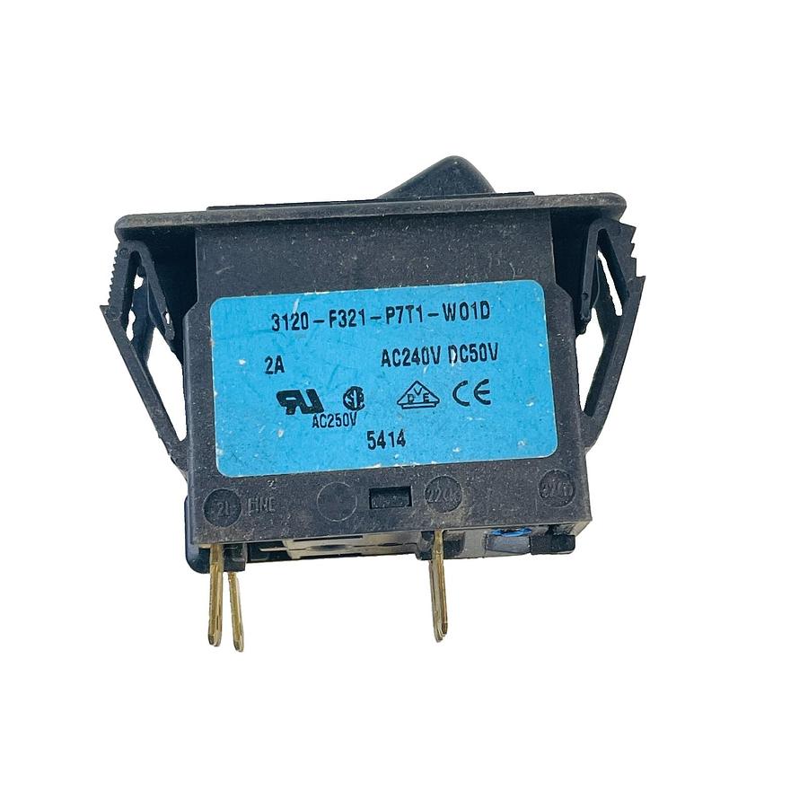 Used E-T-A 3120-F321-P7T1-W01D DOUBLE POLE THERMAL CIRCUIT BREAKER 2A 240VAC 50VDC