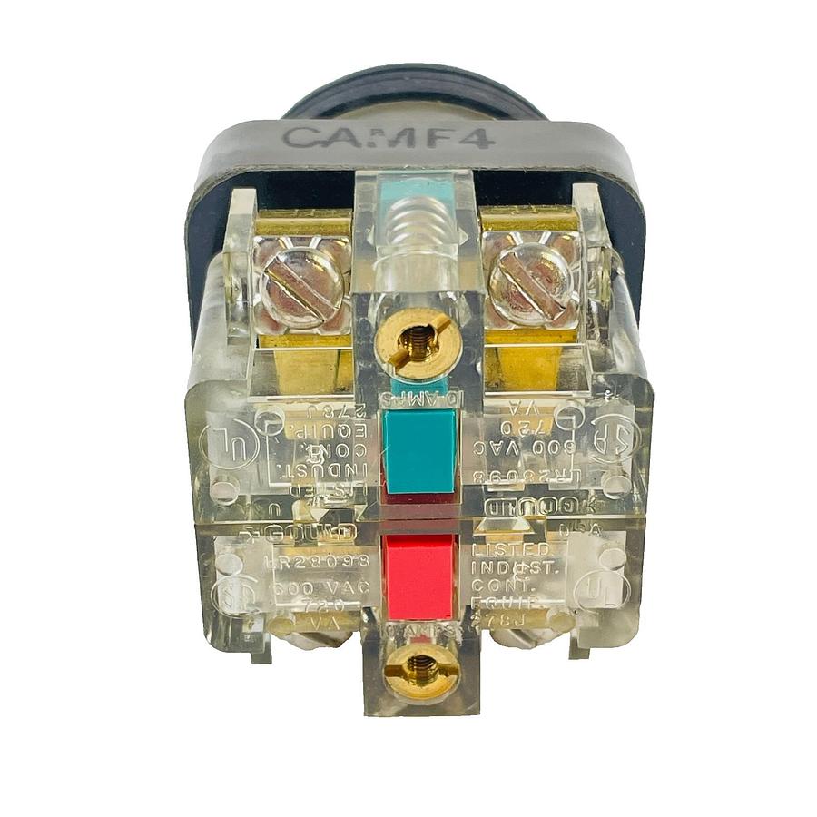 Used GOULD CAMF4 SELECTOR SWITCH ASSEMBLY GRAY LR28098 CONTACT BLOCK REFURBISHED