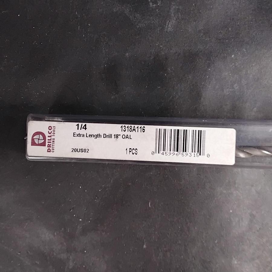 DRILLCO 1318A116 18" EXTENSION DRILL ($45 OBO)