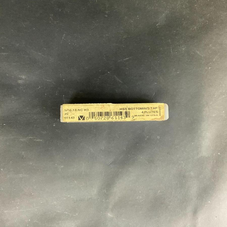 Used GREENFIELD GTD 61143 5/16-18 UNC H3 4-FLUTE HSS BOTTOMING TAP ($14 OBO)