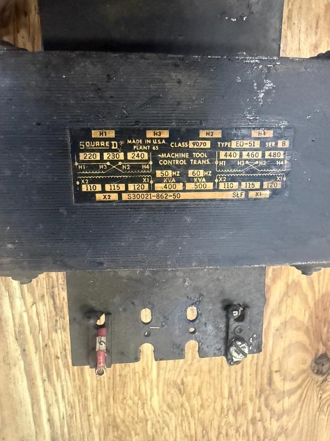 Used SQUARE D 9070 E0-51 TRANSFORMER
