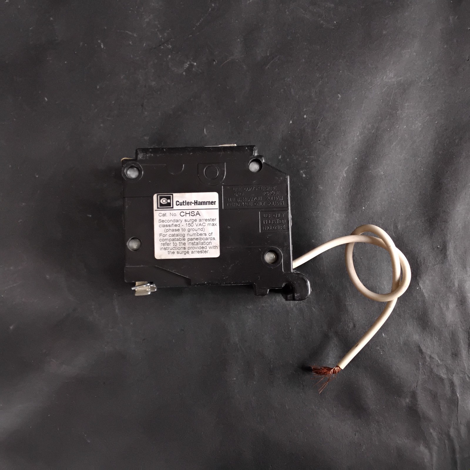 Used CUTLER-HAMMER CHSA SERIES A SECONDARY SURGE ARRESTER ($53 OBO)