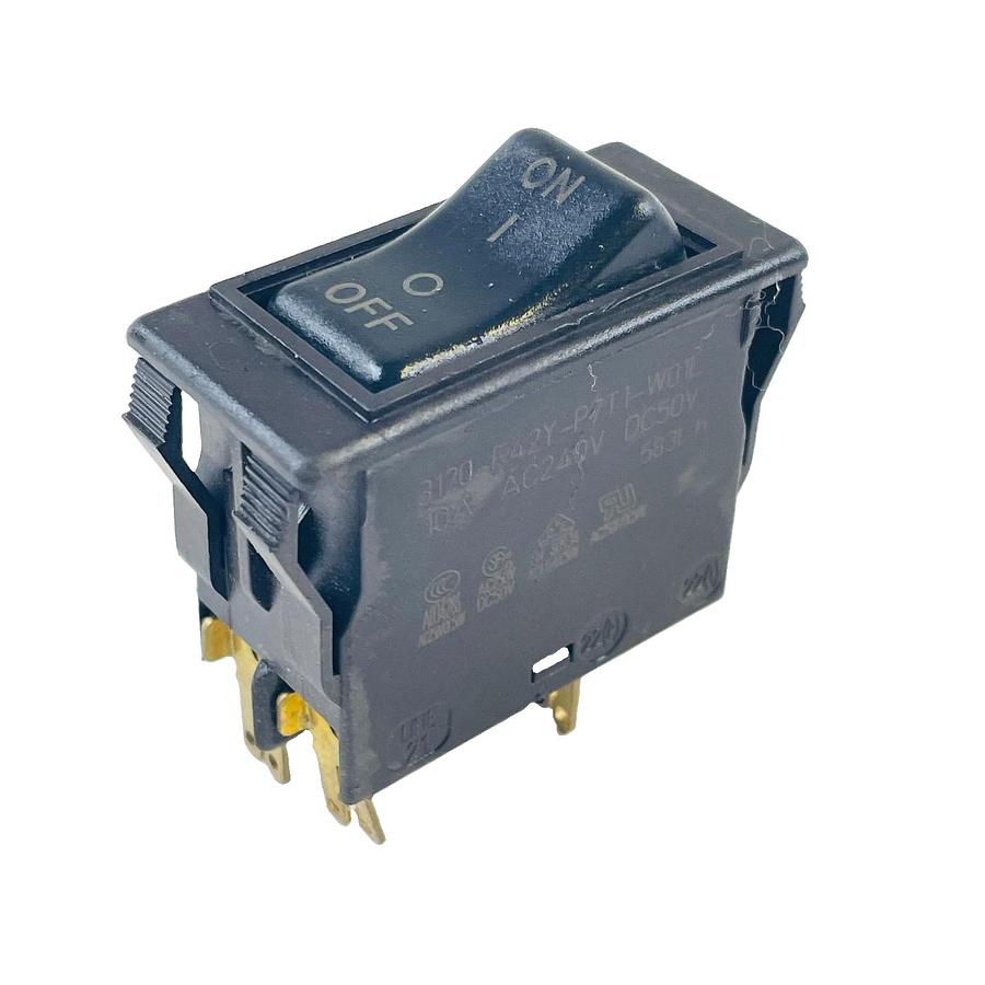 Used E-T-A 3120-F42Y-P7T1-W01L 10A 240VAC 50VDC DOUBLE POLE THERMAL BREAKER