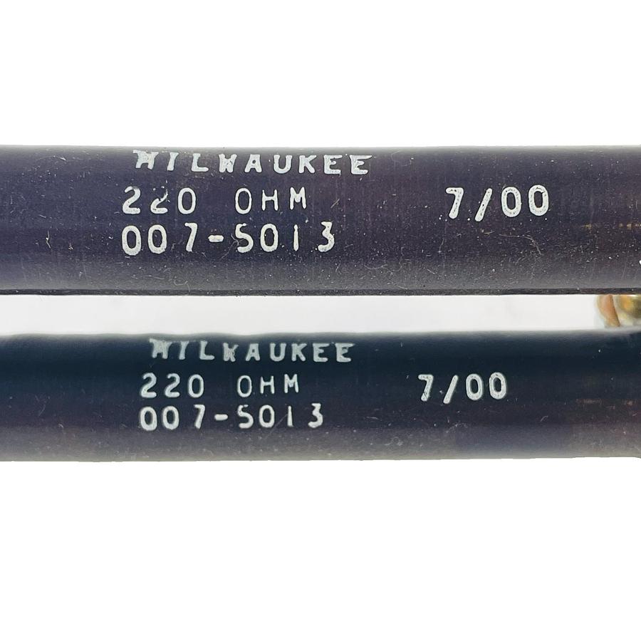 Used MILWAUKEE 007-5013 DUAL 220 OHM RESISTOR 7/00 ELECTRONIC COMPONENT REFURBISHED