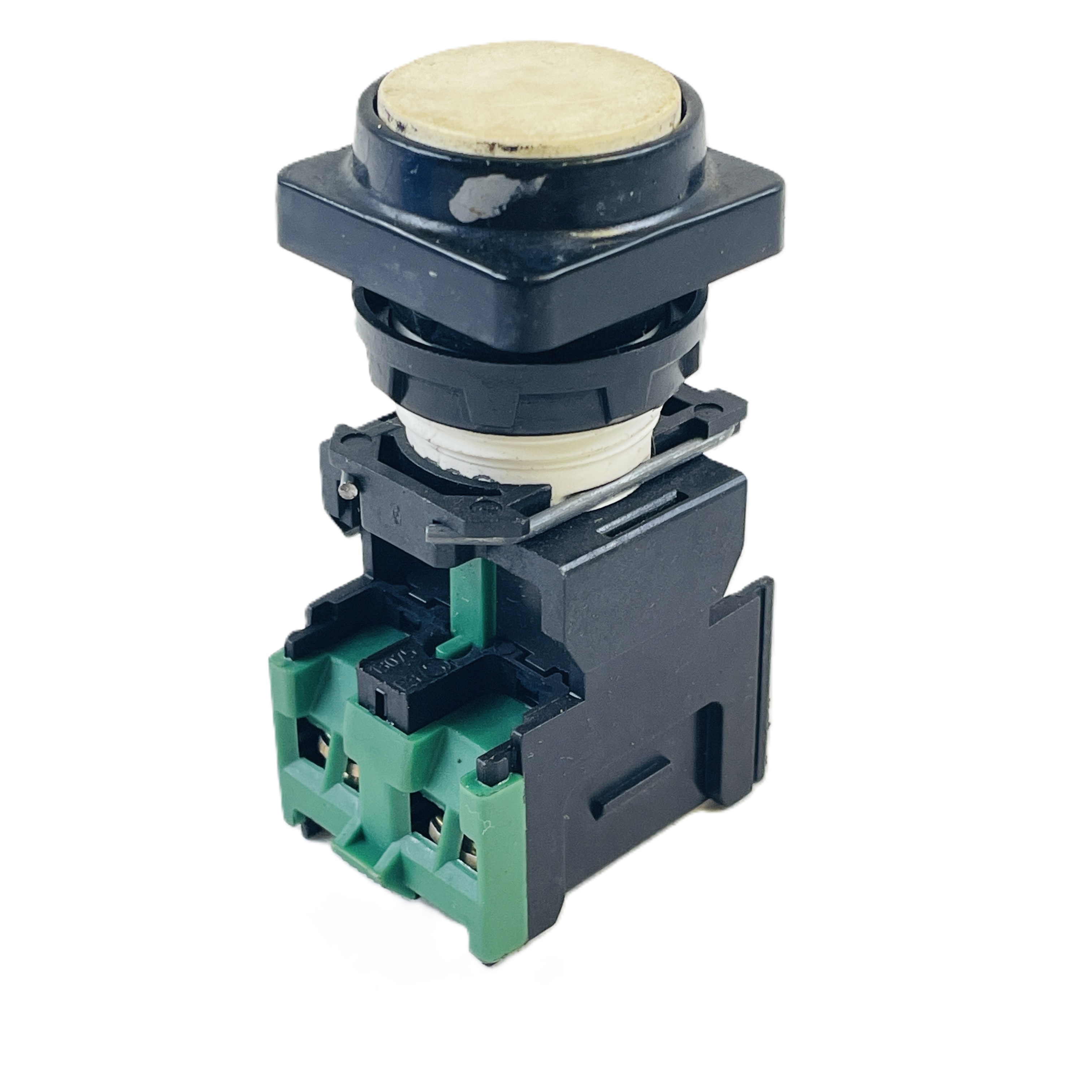 Refurbished TELEMECANIQUE SQUARE D DA10 WHITE FLUSH PUSHBUTTON SWITCH ASSEMBLY 22MM 10A