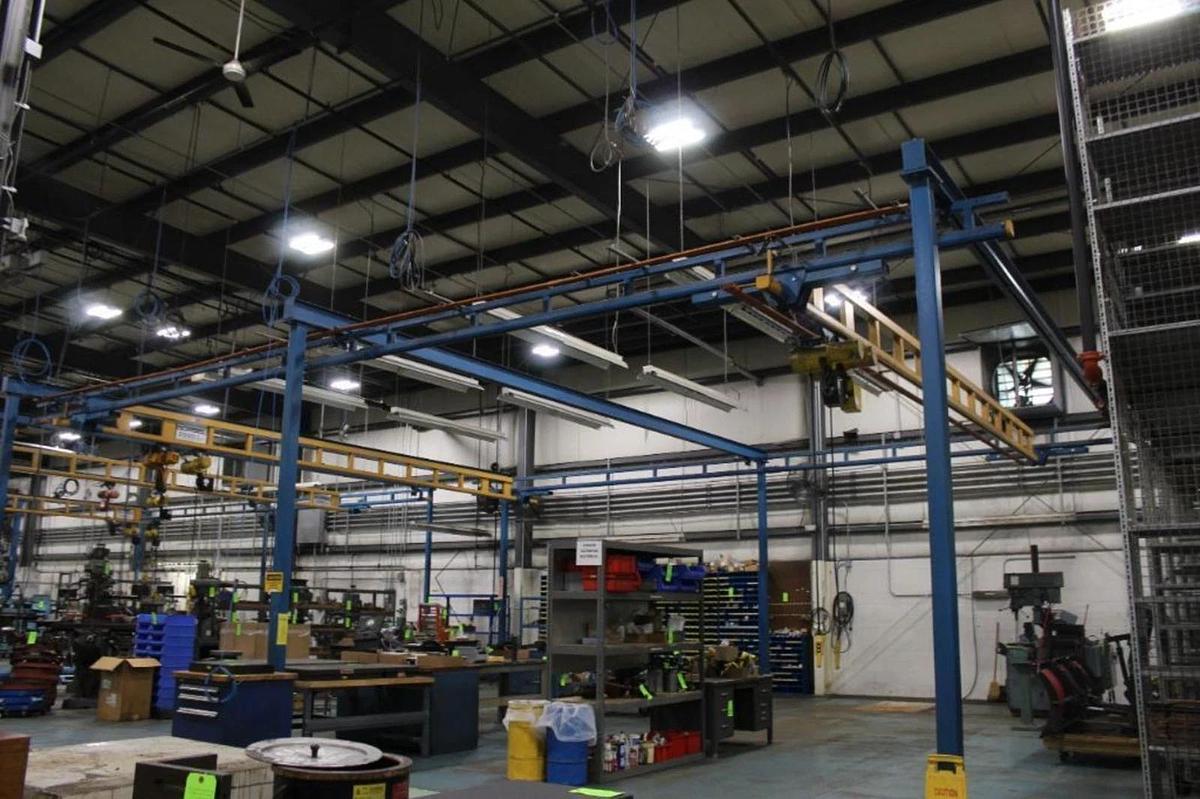 Refurbished Gorbel Crane 40'x35'x12' 2 Runways & 4-500Lb Electric Chain Hoists (BEST OFFER!)