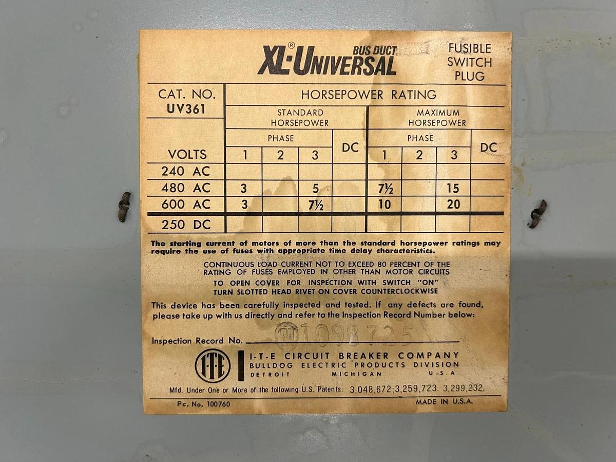 Used BUSS PLUG ITE UV361 ($225 OBO, 19 TOTAL)