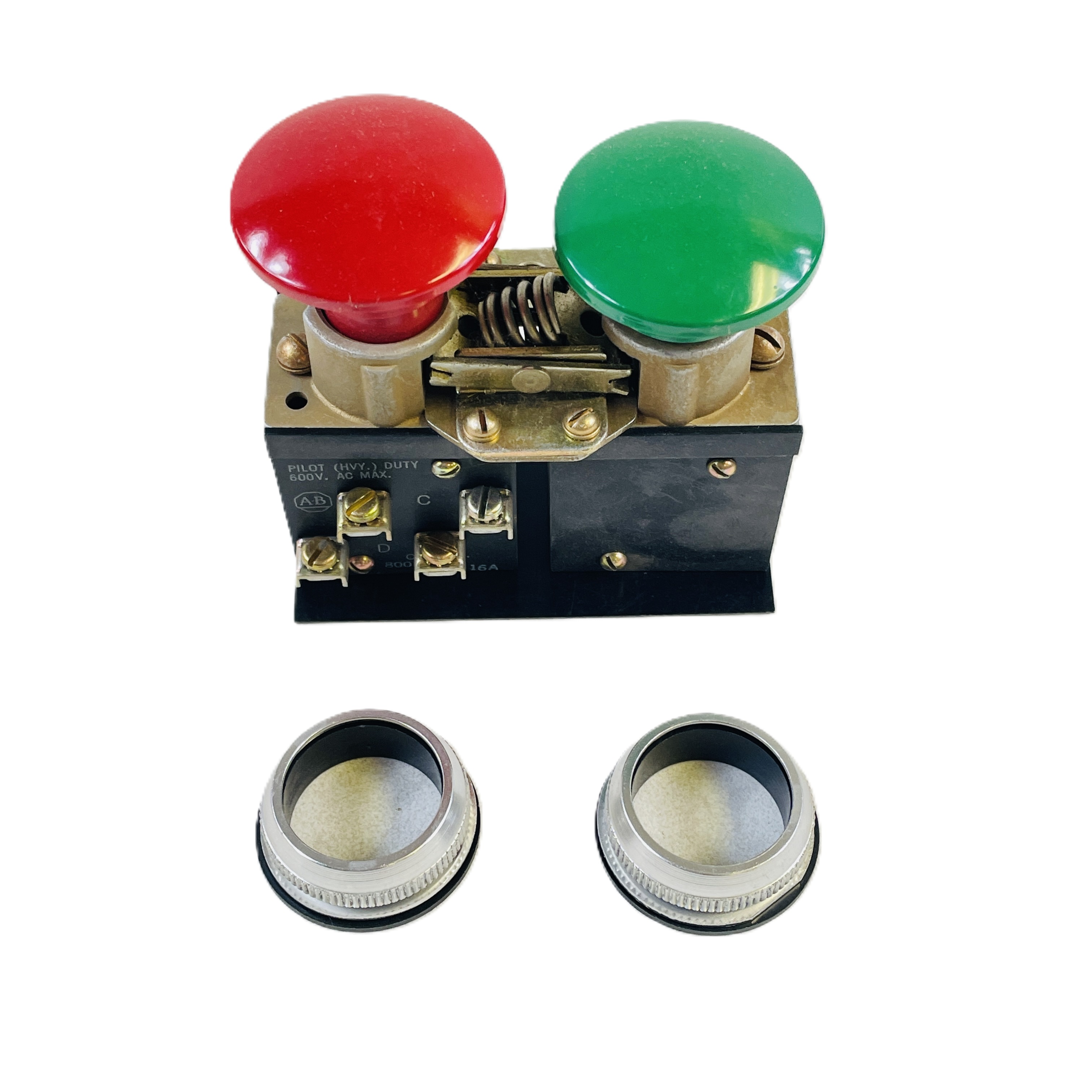 Refurbished ALLEN BRADLEY 800H-FKD16A DUAL PUSHBUTTON SWITCH HEAVY DUTY 600V AC MAX