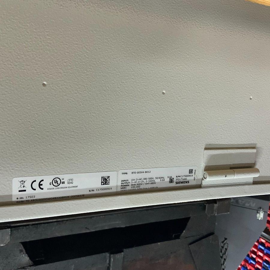Used SIEMENS BT300-005X4-01X HV/AC DRIVE + BTE-005X4-B012 BYPASS ($2000 OBO)
