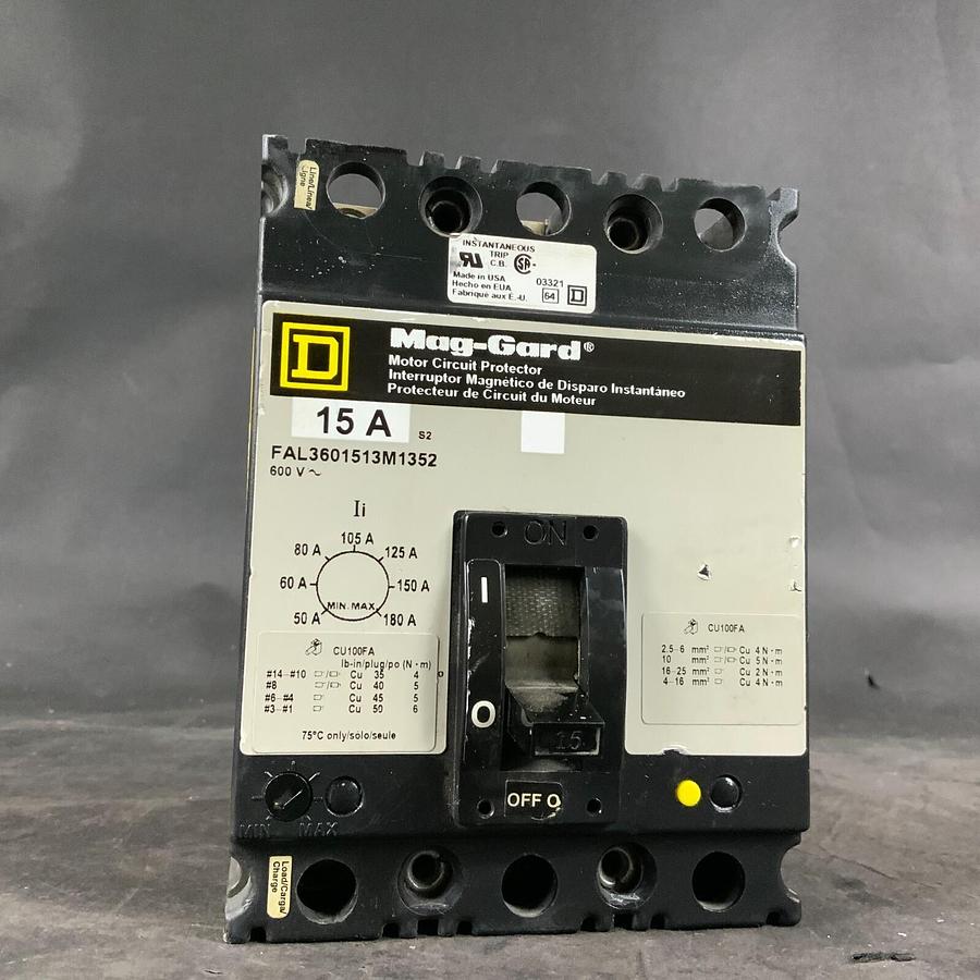 Used SQUARE D FAL3601513M1352 CIRCUIT BREAKER ($125 OBO)