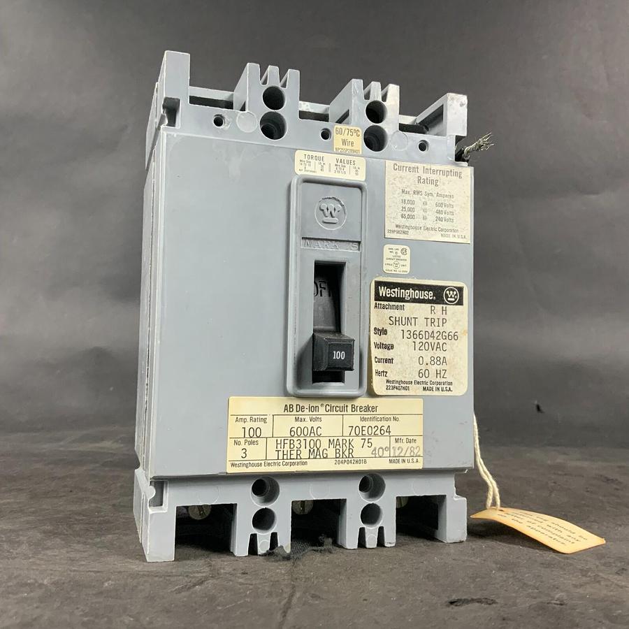 Used WESTINGHOUSE HFB3100 CIRCUIT BREAKER ($70 OBO)