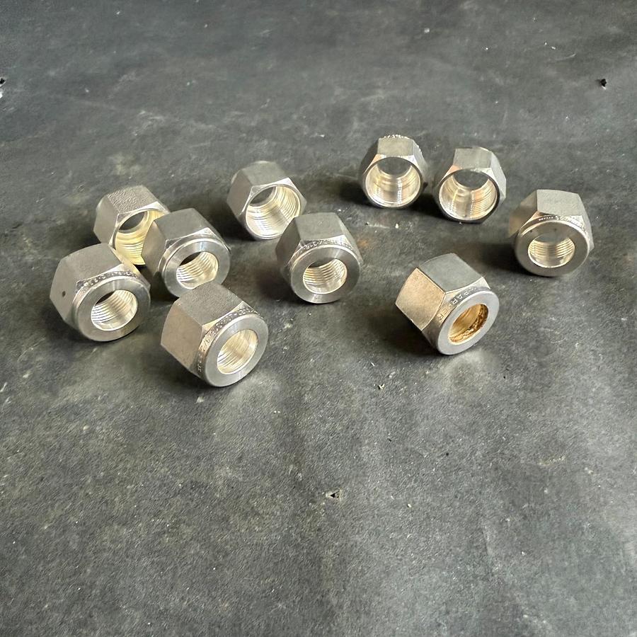 Used MSC 761L 1/2” SS MUTTER NUT - SET OF 10