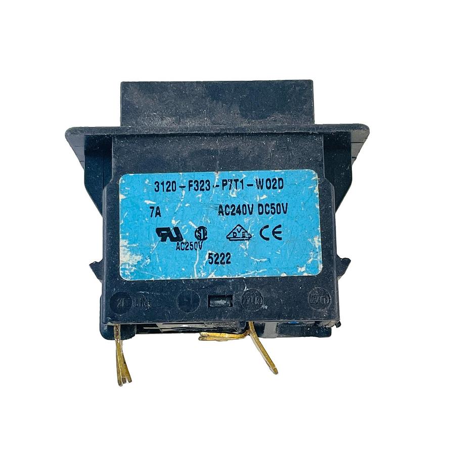 Used E-T-A 3120-F323-P7T1-W02D 7A 240VAC 50VDC DOUBLE POLE THERMAL BREAKER