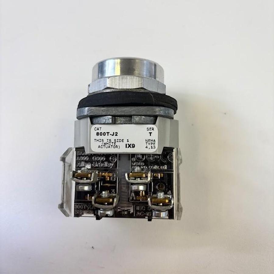 Used ALLEN BRADLEY 800T-J2 SER T PUSHBUTTON CONTACT BLOCK