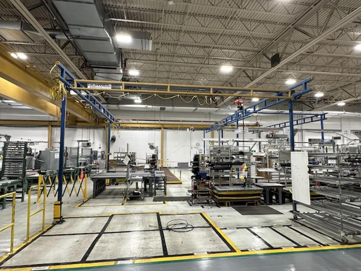 Used Gorbel BridgeCrane 250lb CAP- 19'-7"L x 20'-7"W x 11'-8H ($9,500 OBO) 2 BRIDGES!