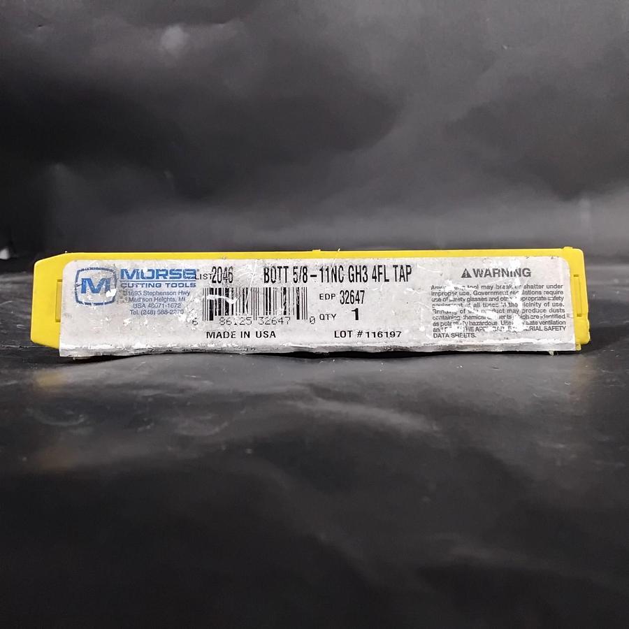 Used MORSE 5/8-11NC BOTTOM GH3 TAP 4FL ($35 OBO)