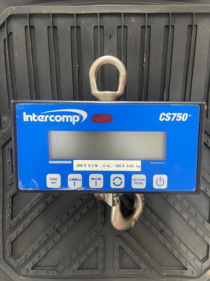 Used Intercomp cs750-300, 300 x 0.1 lb Hanging Scale with Remote ($799.99/ea OBO!!!)