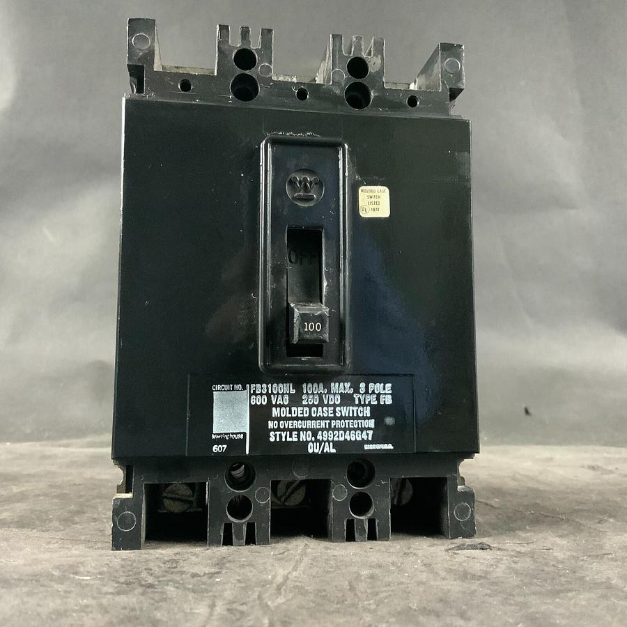 Used WESTINGHOUSE FB3100NL CIRCUIT BREAKER ($50 OBO)