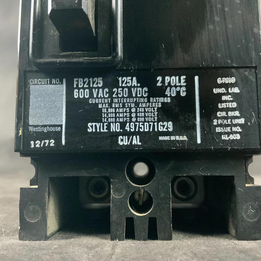 Used WESTINGHOUSE FB2125 CIRCUIT BREAKER ($35 OBO)