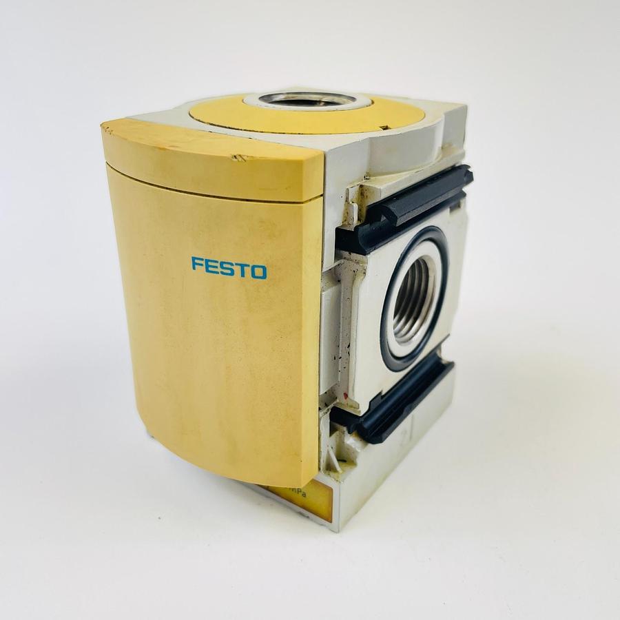 Used FESTO MS6-FRM-1/2 BRANCHING MODULE PNEUMATIC AIR SYSTEM INDUSTRIAL COMPONENT