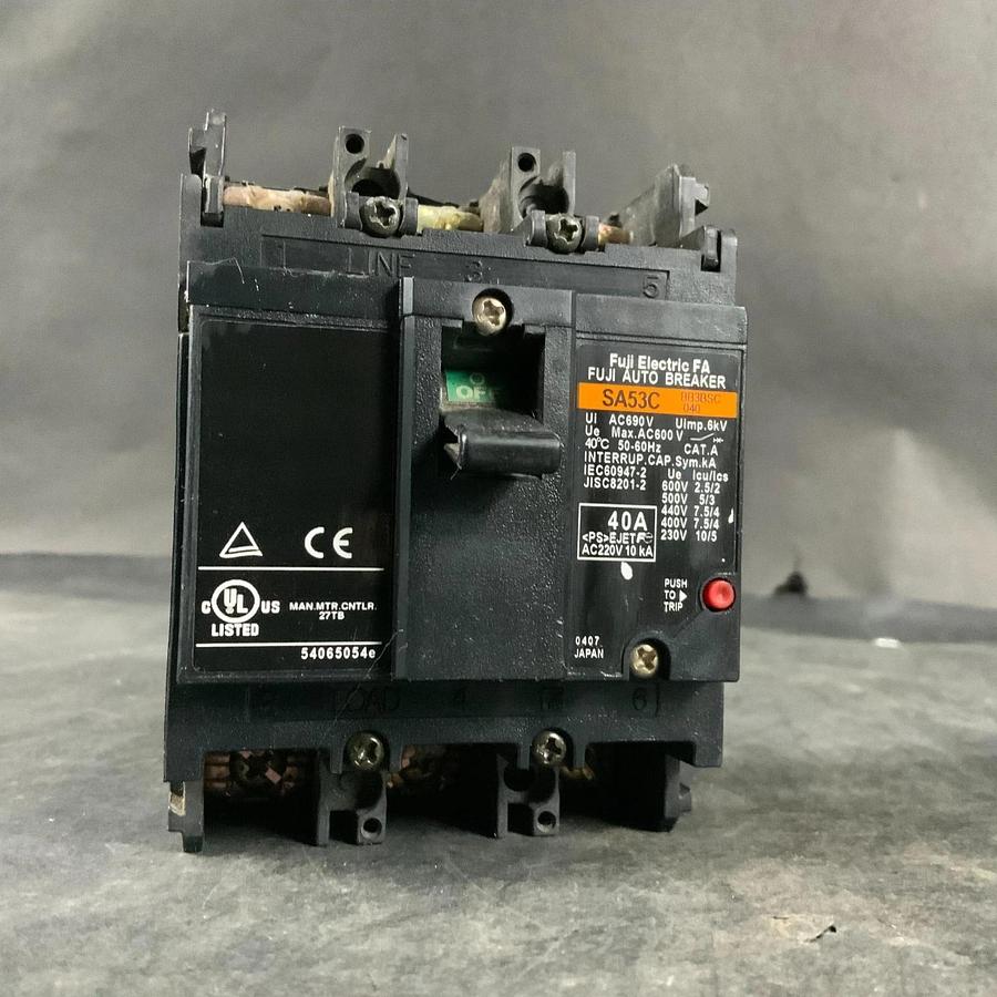 Used FUJI ELECTRIC SA53C BB3BSC-040 CIRCUIT BREAKER ($30 OBO)
