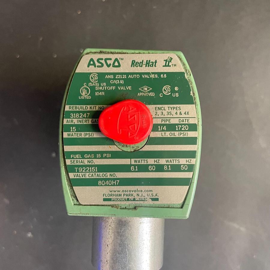 Used ASCO RED HAT II 8040H7 SOLENOID VALVE