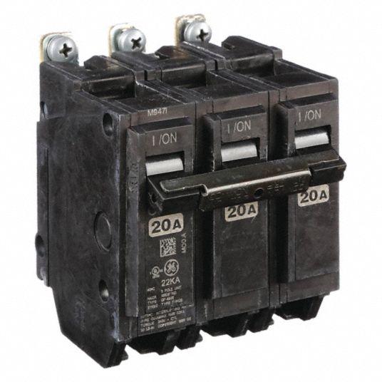 Refurbished GENERAL ELECTRIC LP-4433 THQB CIRCUIT BREAKER 3 POLE 240VAC HACR REFURBISHED